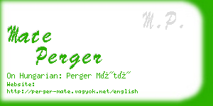 mate perger business card